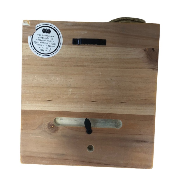 Mud Pie Wood Burlap Bow Rustic Picture Frame - Picture 2 of 8